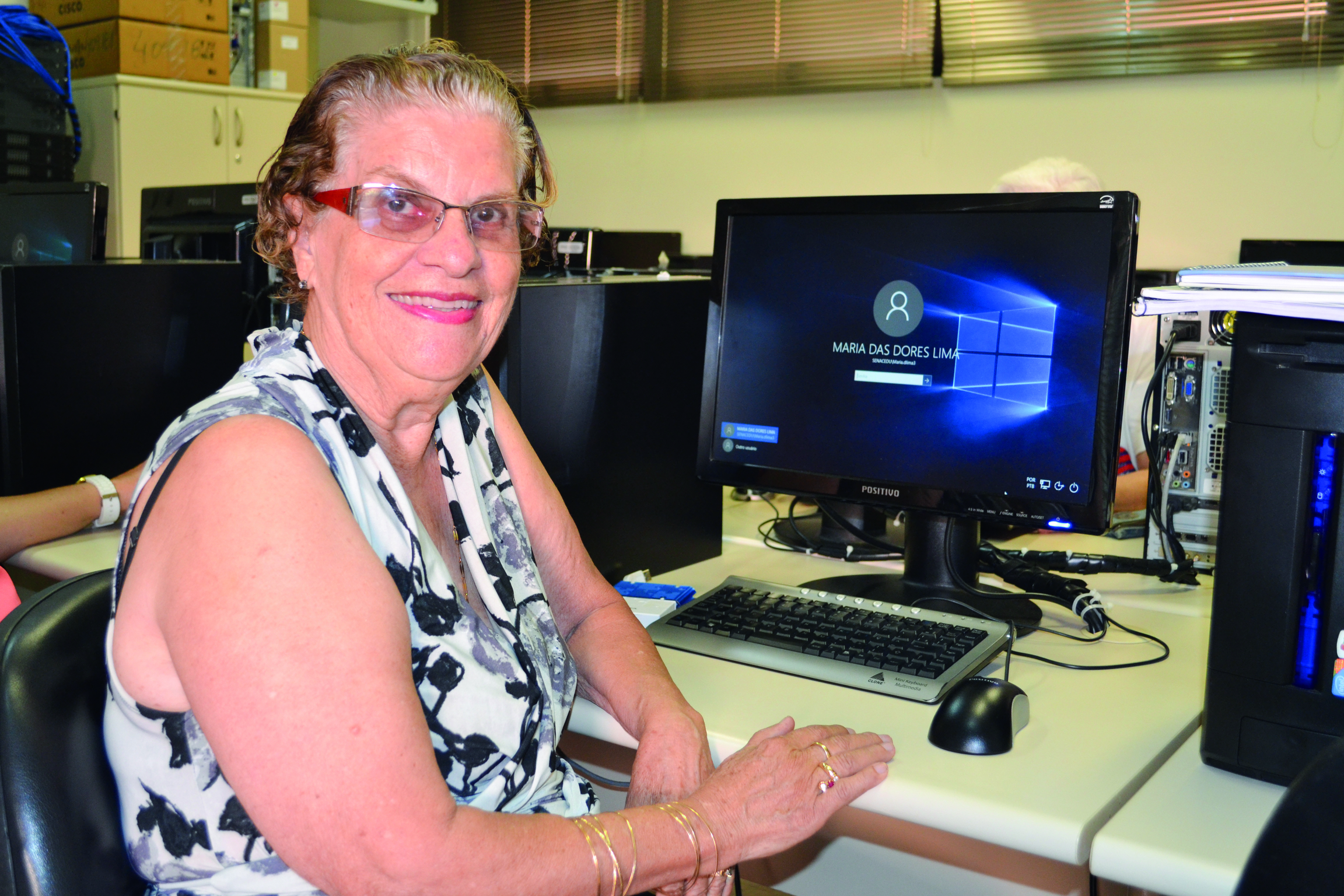 Dona de uma loja virtual, Maria aproveitou o curso de informática para fomentar o negócio